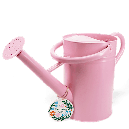 Galvanised steel watering can 4.5L - Pink