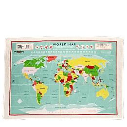 Tea towel - World Map
