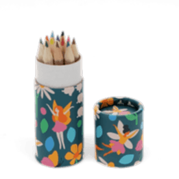 Tube of colouring pencils - Fairies in the Garden