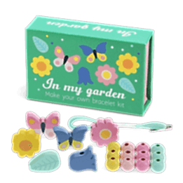 Wooden bead bracelet kit - In my garden