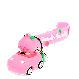 Keyring bag charm - Peach
