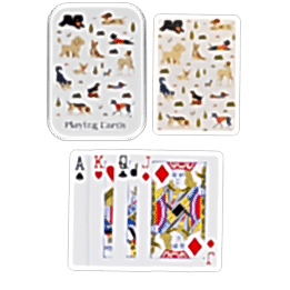 dogs printed playing with metal tin box