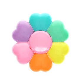 flower shaped highlighter in multicolour