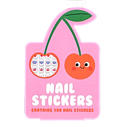 Pack of 100 cherry-themed nail stickers