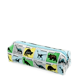 pencil case featuring various dinosaurs print