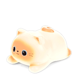 Squidgy stress cat in lying position