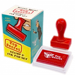 Top Secret Stamp And Ink Set