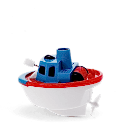 Wind-up bath toy shaped like a boat