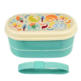 Wild Wonders bento box with elastic strap removed