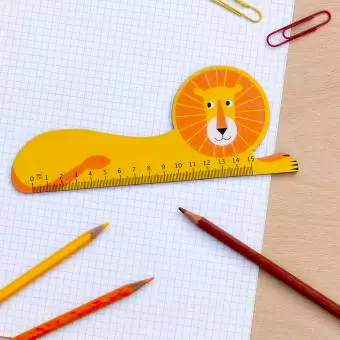 Lion wooden ruler