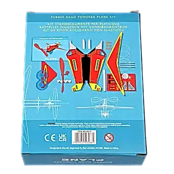 Propeller plane kit box rear side