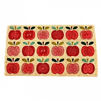 vintage apple design doormat surface