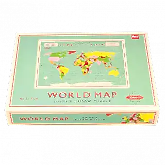 World Map puzzle box