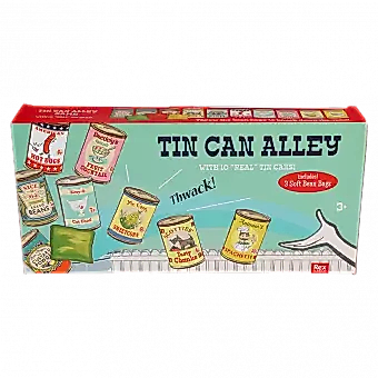 Traditional tin can alley game box