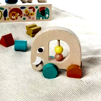 Wild Wonders push along elephant toy