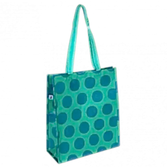 Blue on turquoise Spotlight shopping bag