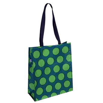 Green on blue Spotlight shopping bag