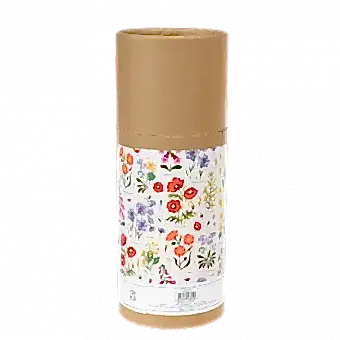 Wild Flowers Recycled Cotton Apron cardboard tube back