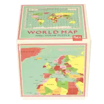 World Map puzzle box