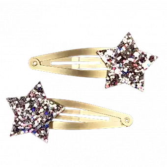 Fairies In The Garden Glitter Star Hair Clips (set Of 2)