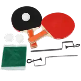 Table tennis set pieces: bats, net, net brackets and balls