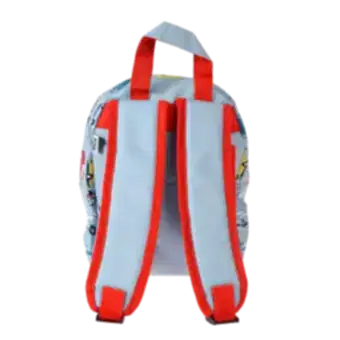 Road Trip mini children's backpack back view with carrying handle and padded straps