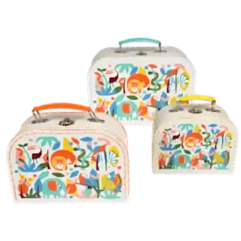 Set of 3 Wild Wonders design carboard storage cases