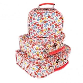 Set of 3 Tilde design carboard storage cases stacked