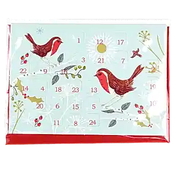 Winter Walk miniature advent calendar card