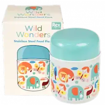 Wild Wonders stainless steel food flask with box