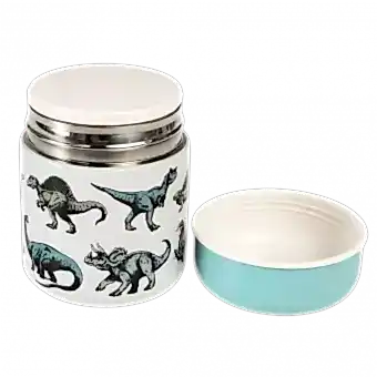 Prehistoric Land stainless steel food flask with outer lid / cup removed