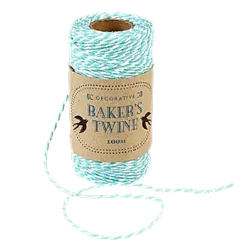 Teal And White Baker's Twine