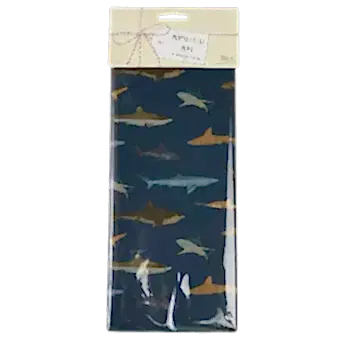 Sharks tissue paper sheets in packaging
