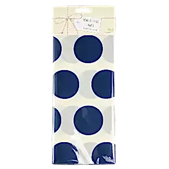 Navy on white Spotlight tissue paper sheets in packaging