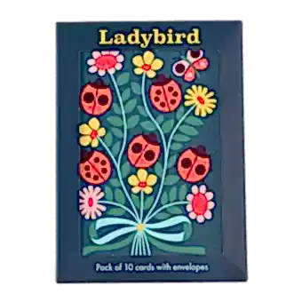 Ladybird Greeting Cards With Envelopes (pack Of 10)