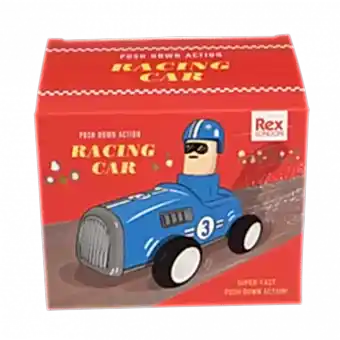 Push Down Action Racing Car Blue