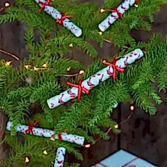 Winter Walk Mini Christmas Tree Decorations (pack Of 8)