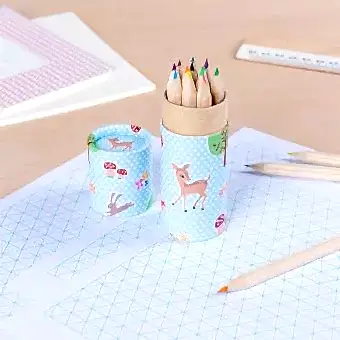 Woodland Creatures Colouring Pencils In A Tube
