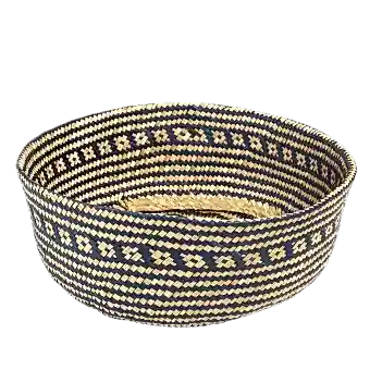 Large Navy Blue Seagrass Basket