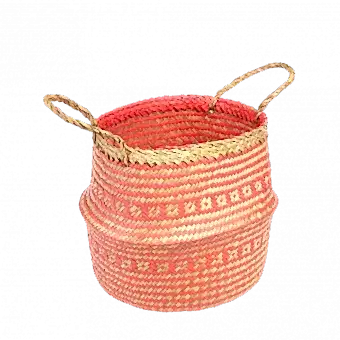 Small Coral Seagrass Basket