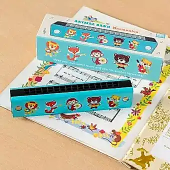 Animal Band Wooden Harmonica