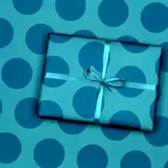 Wrapping Paper (5 Sheets) - Blue Spot On Turquoise