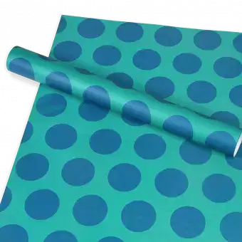 Wrapping Paper (5 Sheets) - Blue Spot On Turquoise
