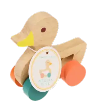 Wooden Push Along Toy - Duck