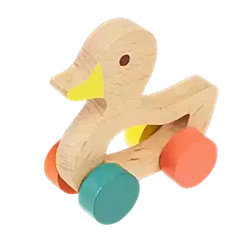 Wooden Push Along Toy - Duck