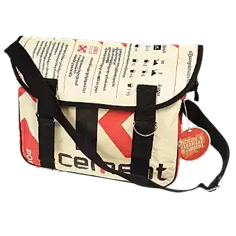 Recycled Cement Bag Courier Satchel