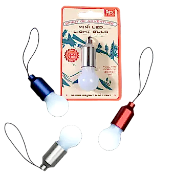 Mini LED light bulb keyrings