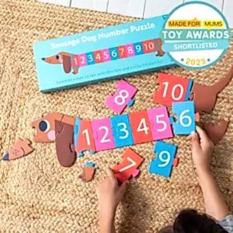 Sausage Dog Number Puzzle - Shortlisted - Made for mums toy awards