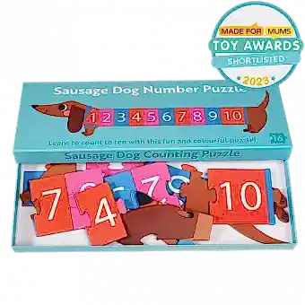 Sausage Dog Number Puzzle - Shortlisted - Made for mums toy awards