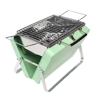 Portable Suitcase Bbq - Green
